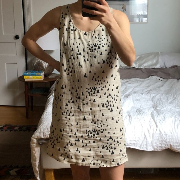 MOCIUN Linen Dress Hand-printed - Picture 3 of 6